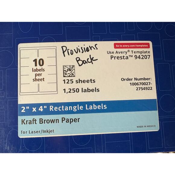 Lot of 6PKS of Avery Blank Labels - Assorted Sizes - Weighs over 16lbs - Picture 2 of 9